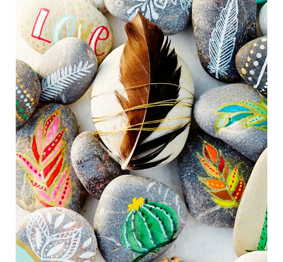 Zestaw kreatywny "Malowanie kamieni w stylu boho"