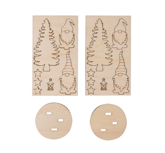 Wooden building kit "Gnome with fir"