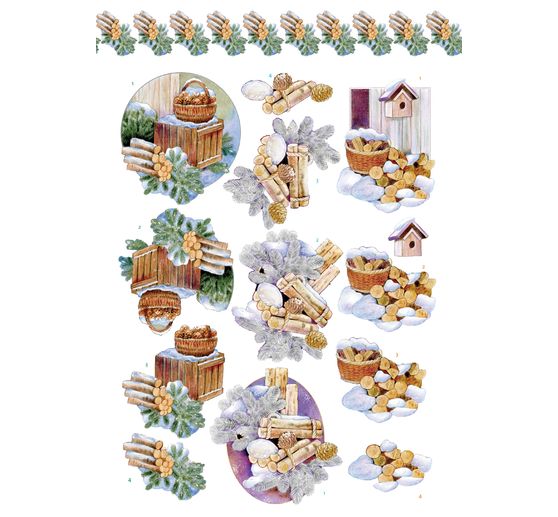 Książka z arkuszami wykrojów 3D "Zimowy urok"