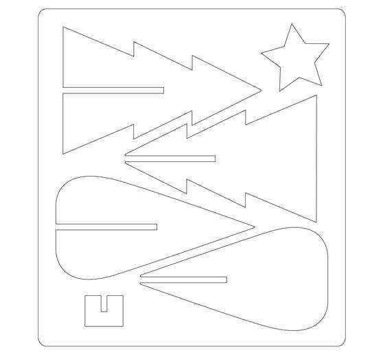 Sizzix Bigz punching template "Tree Ornaments"