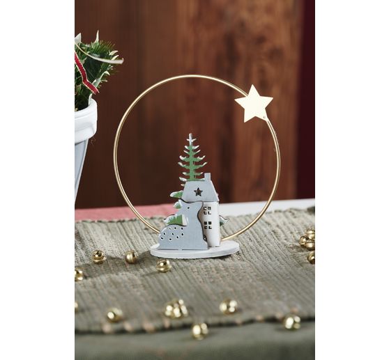 Metal ring "Circle", Gold color