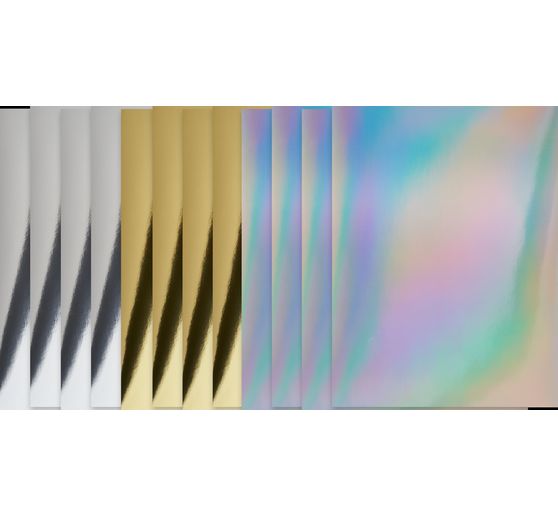 Lustrzany blok kartonowy złoty/srebrny