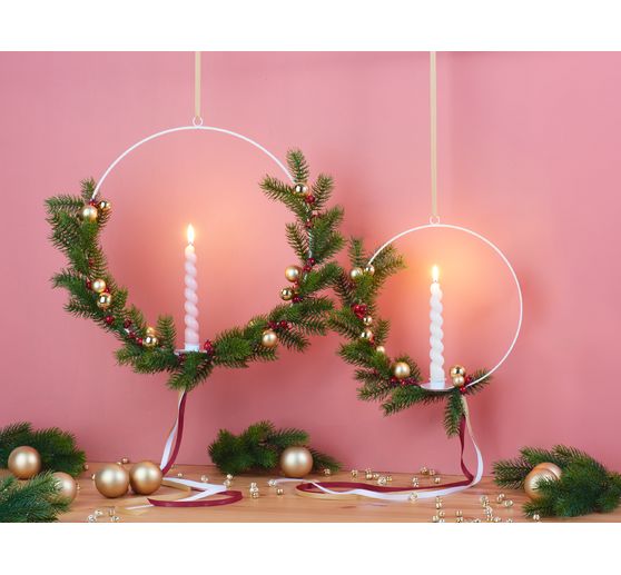 Szklane bombki choinkowe na drucie