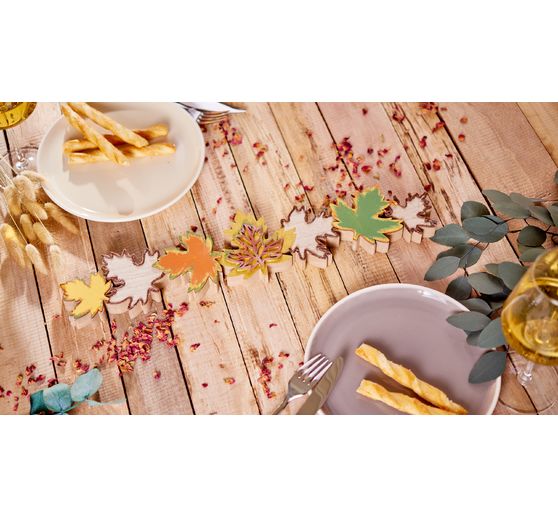 VBS Wooden decoration "Row of leaves"