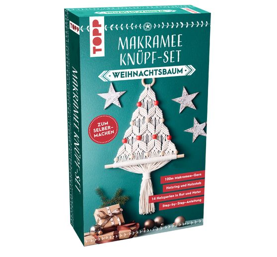 Zestaw do wiązania makram "Choinka"
