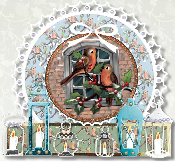 Książka z arkuszami wykrojów 3D "Świąteczna wioska"