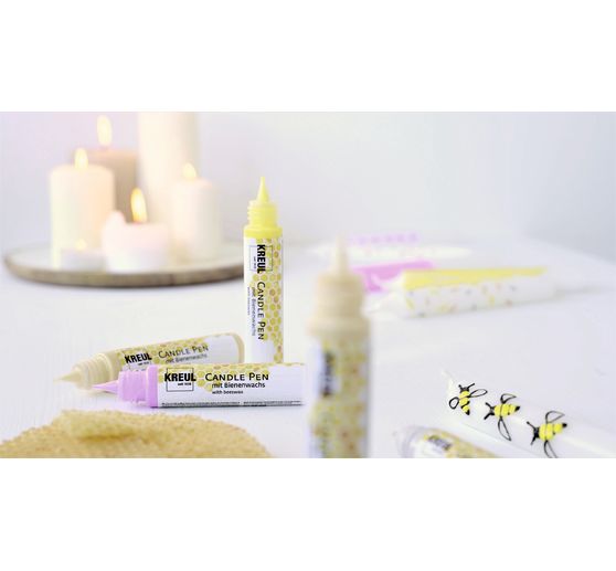 KREUL Candle Pen "Bee Happy", set of 6