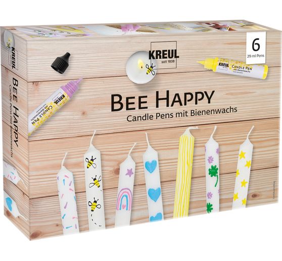 KREUL Candle Pen "Bee Happy", set of 6