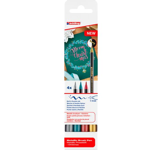 edding 1340 pędzelkowy marker "Xmas - Metallic"