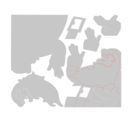 Sizzix Thinlits szablon do wykrojników "Retro Santa by Tim Holtz"