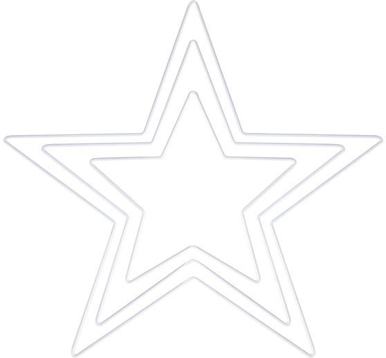 Metal ring "Star", set of 3, White