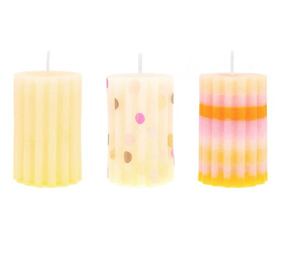 Silicone candle casting mould "Cylinder fluted"