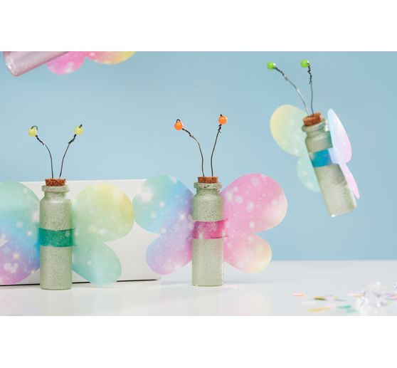 Vellum paper-folded sheets "Fairy Dust", approx. 15 x 15 cm