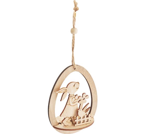 Drewniana zawieszka z motywem VBS "Hazel u płotu w ogrodzie"