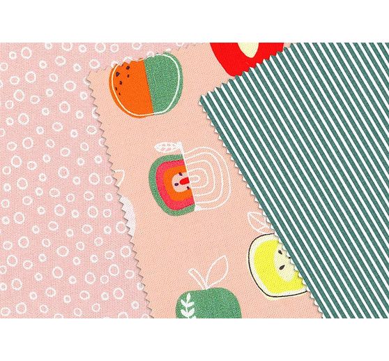Pakiet tkanin Bea Lena "Kolorowe jabłka"