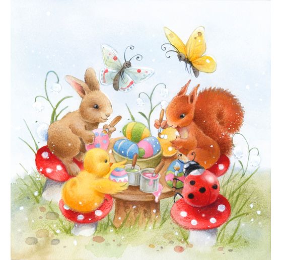 Serwetka "Lekcja malowania"