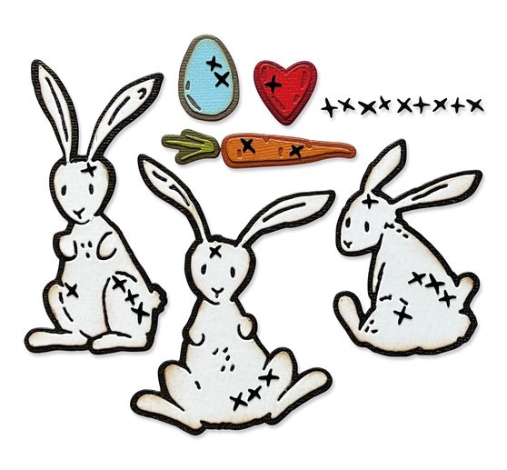 Sizzix Thinlits wykrojnik "Bunny Stitch by Tim Holtz".