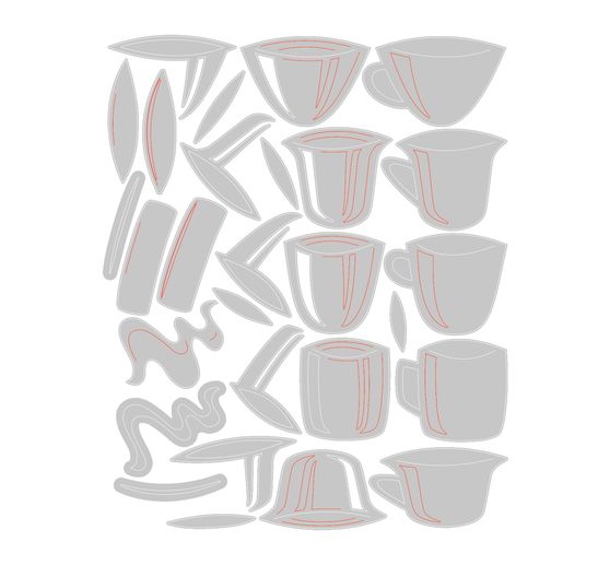 Wykrojnik Sizzix Thinlits "Papercut Café by Tim Holtz".