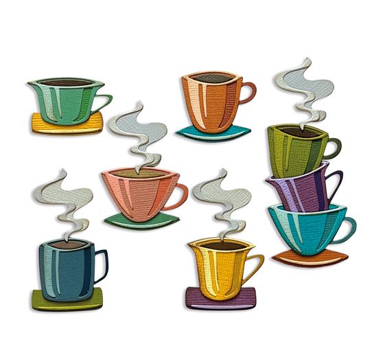 Wykrojnik Sizzix Thinlits "Papercut Café by Tim Holtz".