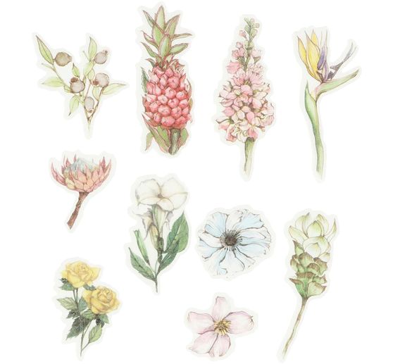 Naklejki Washi "Pastelowe kwiaty"