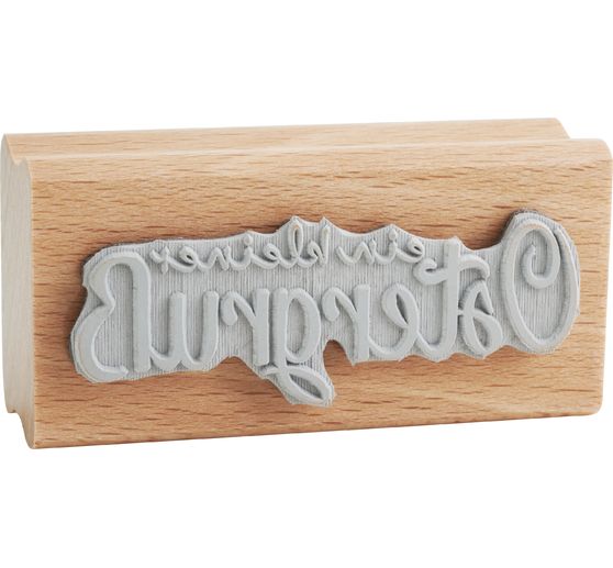 Drewniany stempel "Małe życzenia wielkanocne"