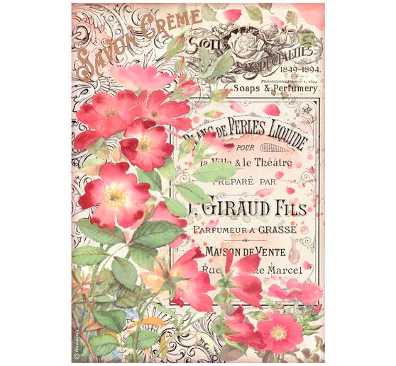 Słomkowa jedwab z motywem "zapach mydła"