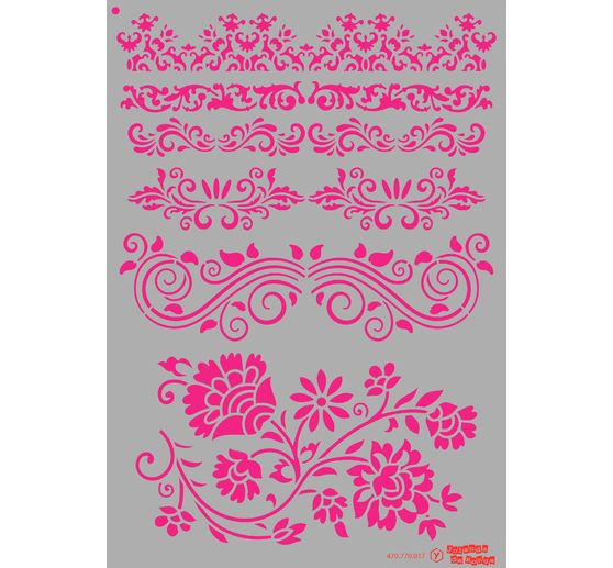 Szablon "Barokowe obramowanie", A4