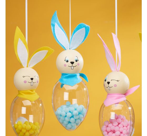 Zestaw do rękodzieła VBS jajka akrylowe króliczki