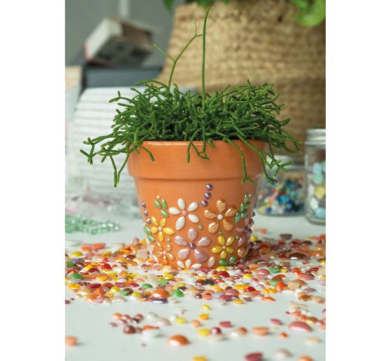 Szklane kamyki mozaikowe "Diamond", kolorowa mieszanka, ok. 180 g