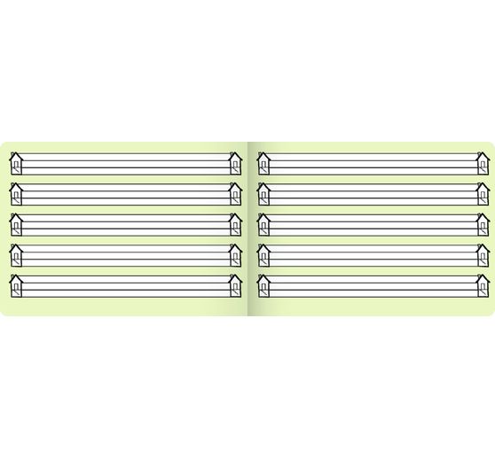 Brunnen Notebook to learn to write "Lineatur 0"