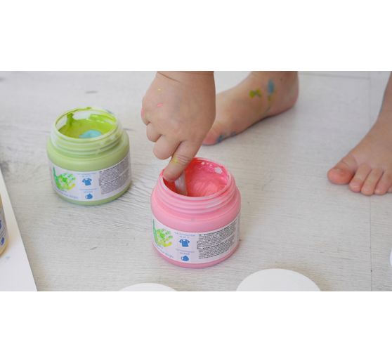 Farby do malowania palcami MUCKI Softie, zestaw 6 sztuk