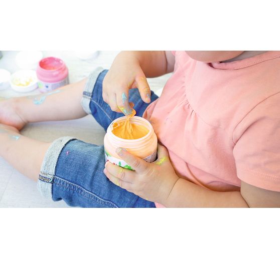 Farby do malowania palcami MUCKI Softie, zestaw 6 sztuk