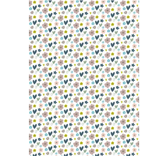 Fabric package Patchy "Hearts and Flowers"