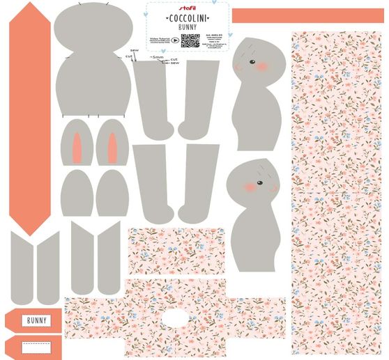 Cuddly toy sewing craft kit Coccolini "Bunny"