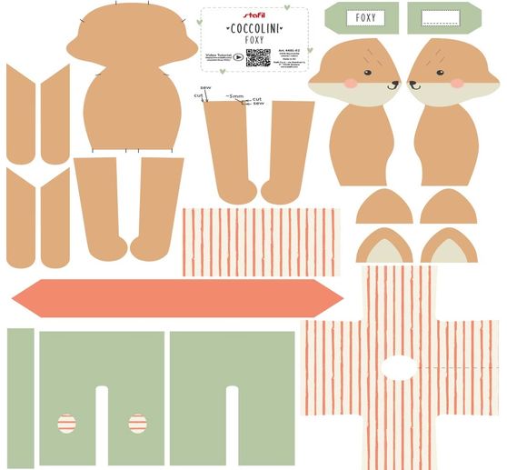 Zestaw do szycia przytulanki Coccolini "Foxy"