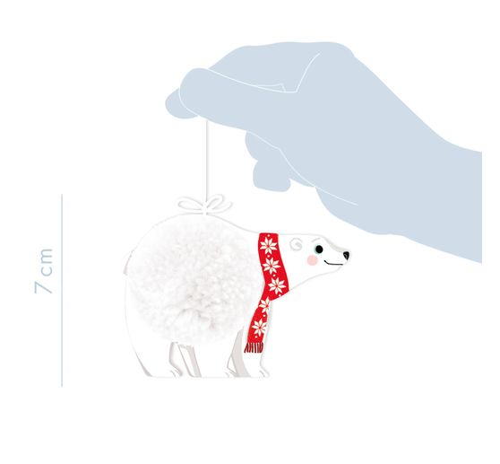 Kreatywne pudełko "Świąteczna zawieszka z pomponami"