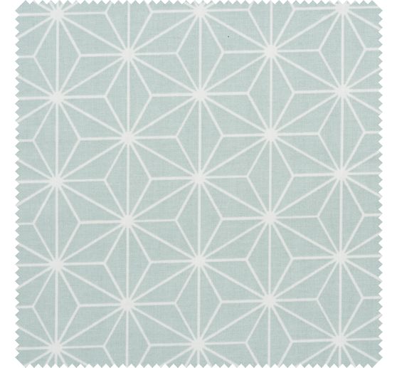 Cotton fabric "Geometric star" Polyester coated