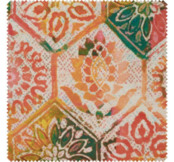 Lniana tkanina z motywem "Ilo"