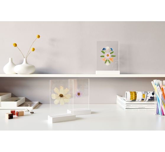 Rico Design Mix Set pressed flowers "Orange Turquoise"