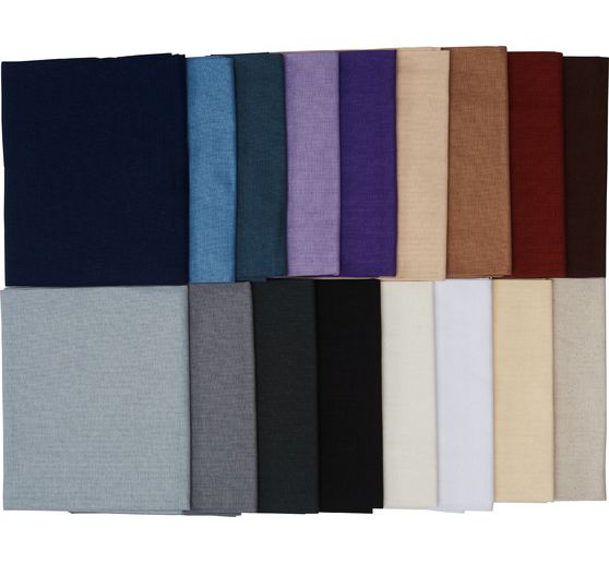 Fabric package Patchy Uni "Lavender-Brown-Nature-White", 17 cuttings