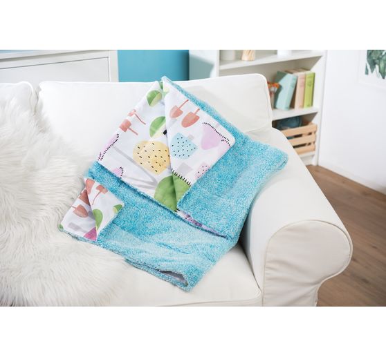 Motif fabric satin look "Colorful mushrooms"