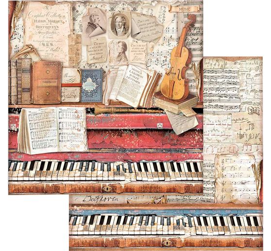 Vintage Library" - blok do scrapbookingu