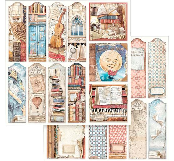 Vintage Library" - blok do scrapbookingu