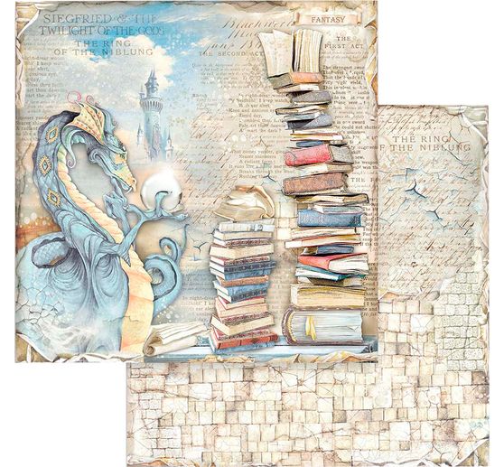 Vintage Library" - blok do scrapbookingu