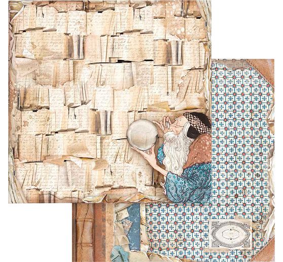 Vintage Library" - blok do scrapbookingu