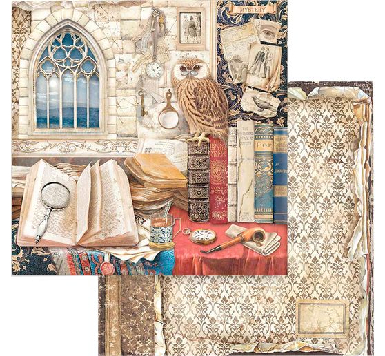 Vintage Library" - blok do scrapbookingu