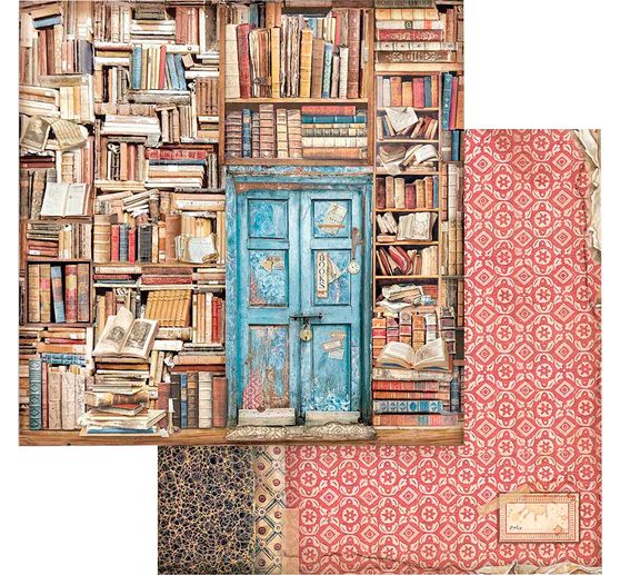 Vintage Library" - blok do scrapbookingu