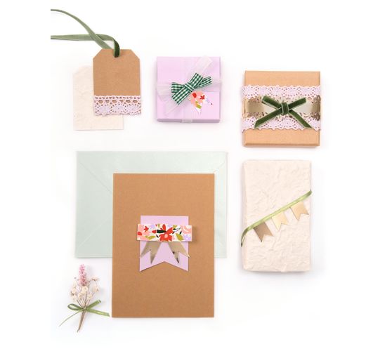 Fabric ribbon mix "Flower Fields"