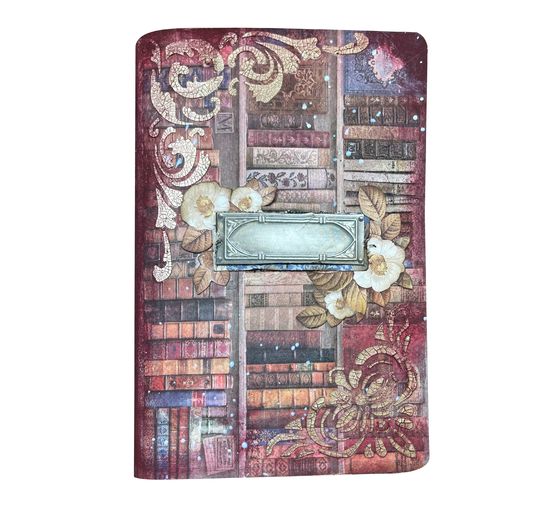 Motif straw silk "Vintage Library Flowers"