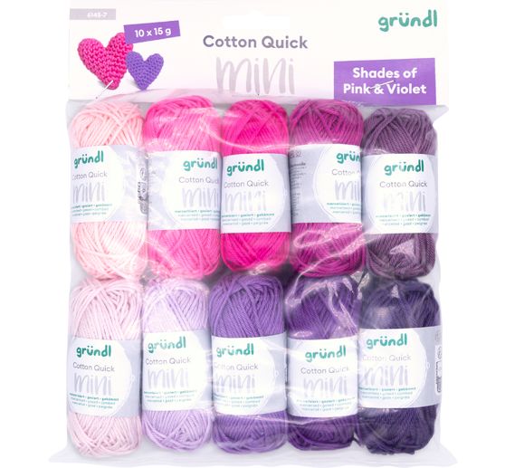 Gründl Cotton Quick Mini "Odcienie różu i fioletu"